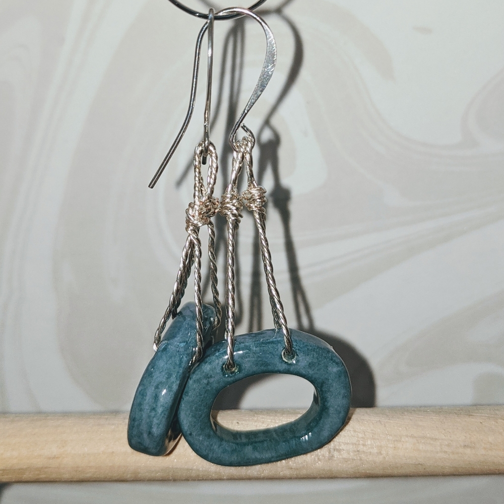 *NEW* Ceramic Hoop Pendant Earrings